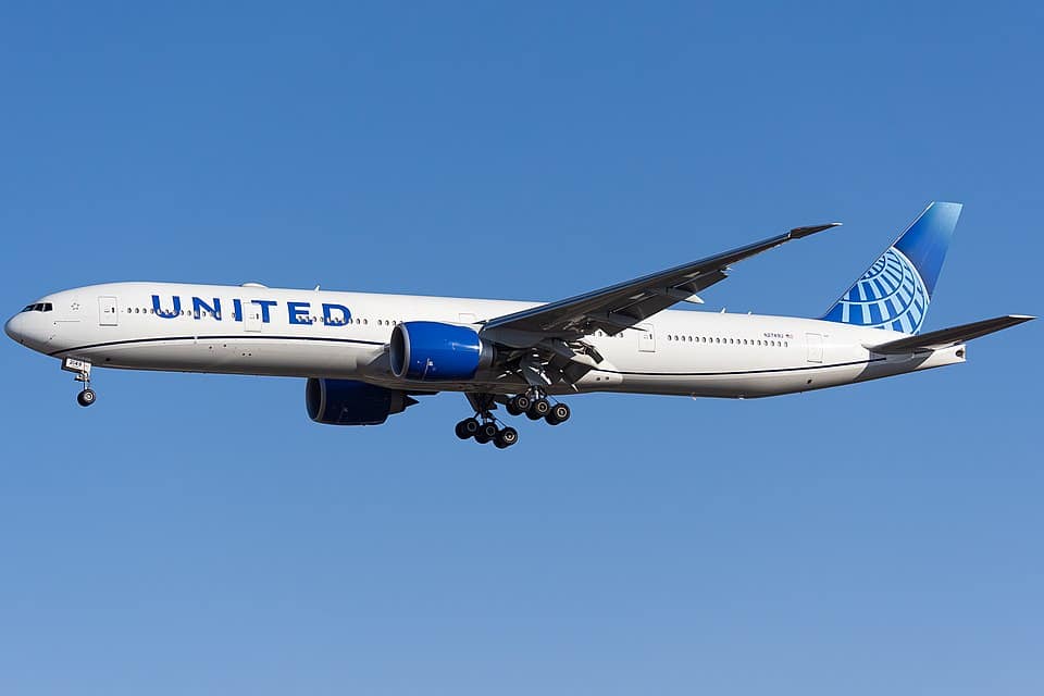 United Airlines aircraft at gate