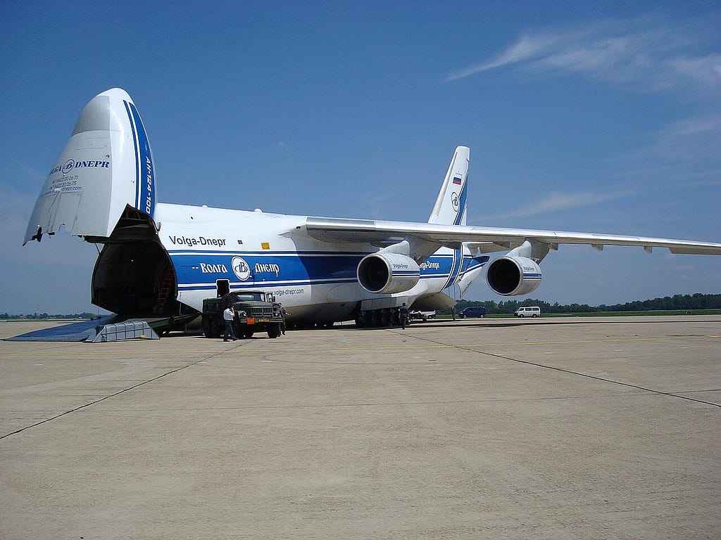 An uncrewed cargo aircraft