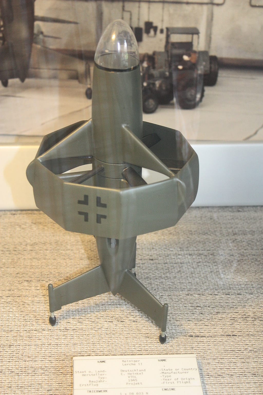 Detail of the Heinkel Lerche model