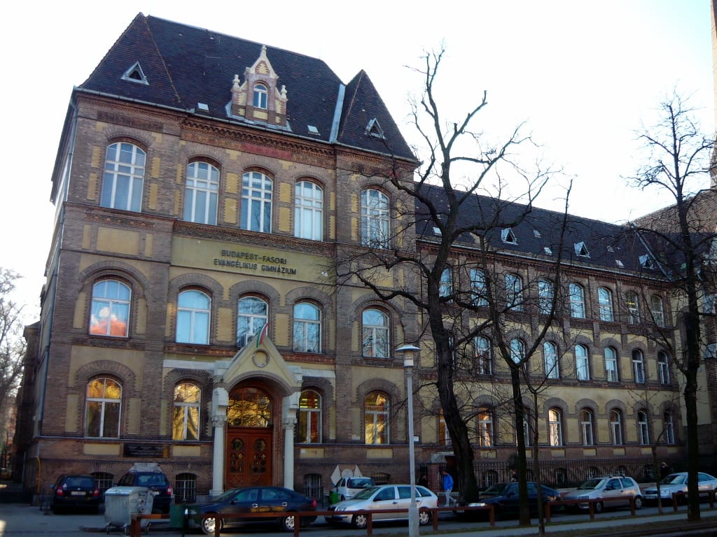 The Fasori Gimnazium school building in Budapest