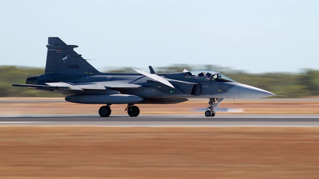 A Royal Thai Air Force JAS 39 Gripen