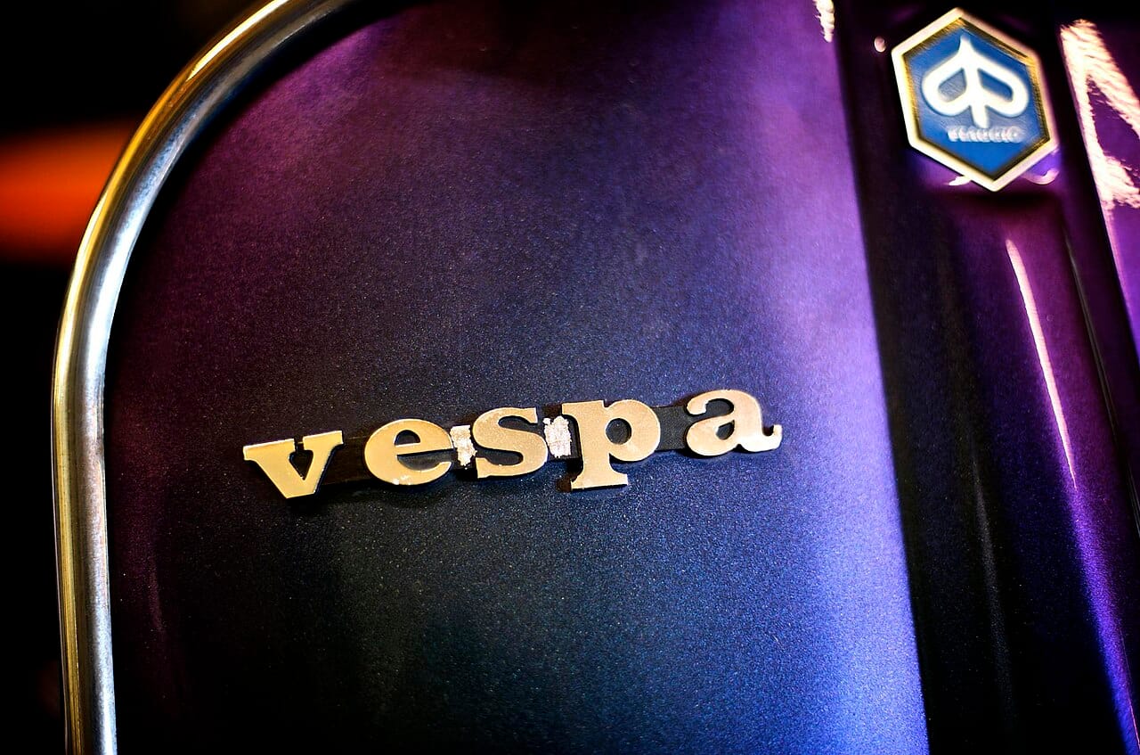 A vintage Piaggio Vespa scooter