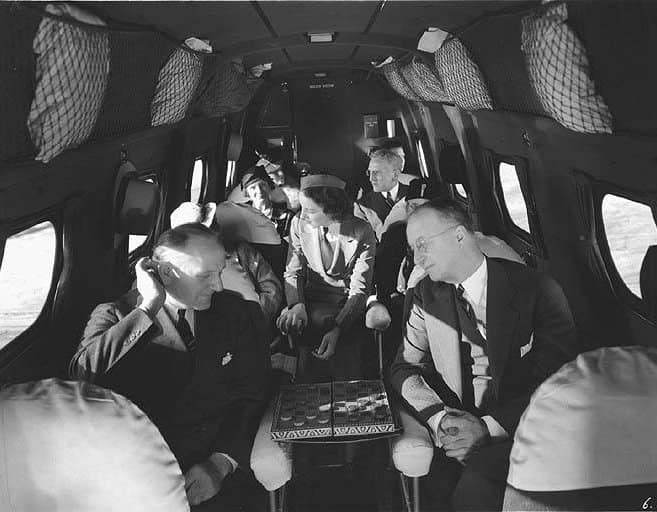 Passenger cabin interior of a Boeing 247