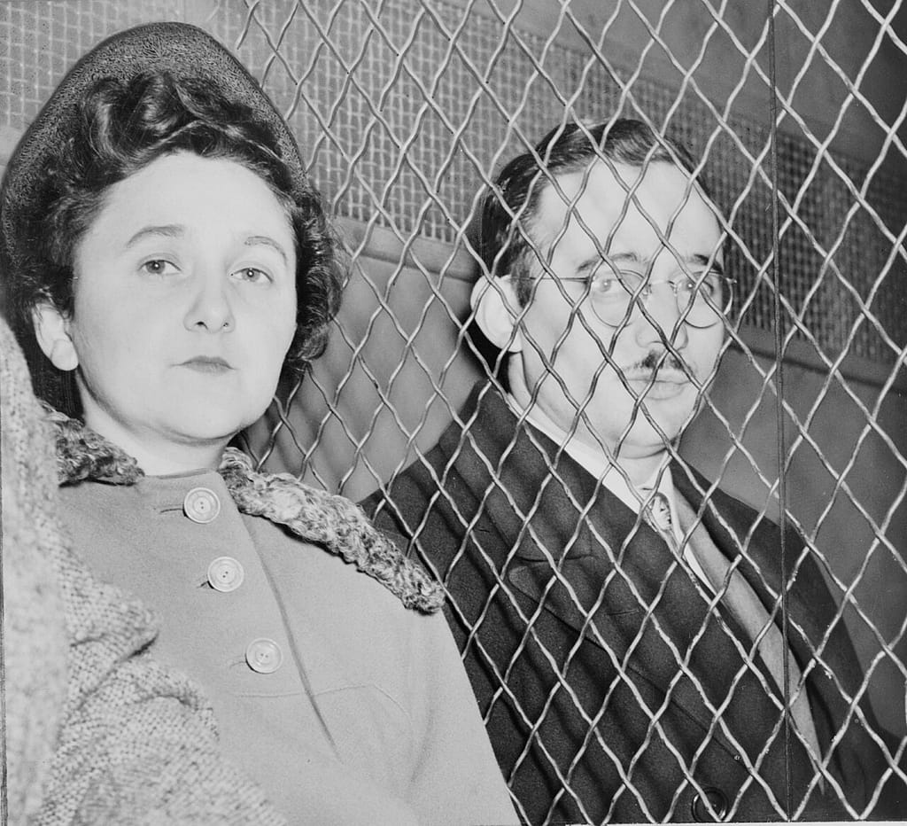 Julius and Ethel Rosenberg after their conviction in 1951