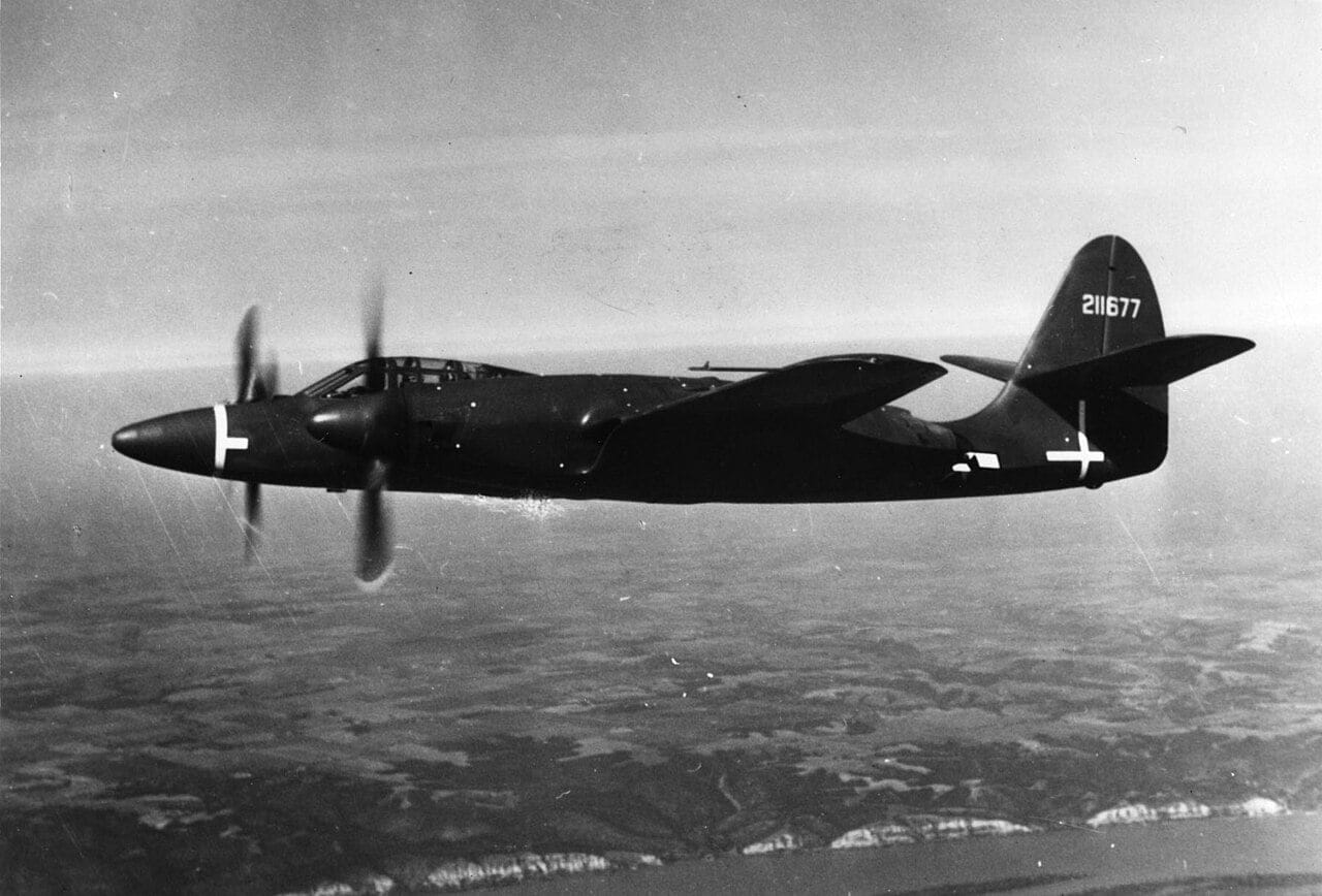 McDonnell XP-67 Moonbat in flight