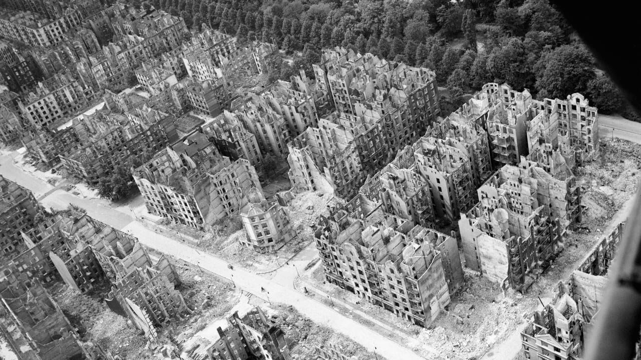 The burnt-out Eilbek district of Hamburg after Operation Gomorrah, 1943 The burnt-out Eilbek district of Hamburg after Operation Gomorrah, 1943