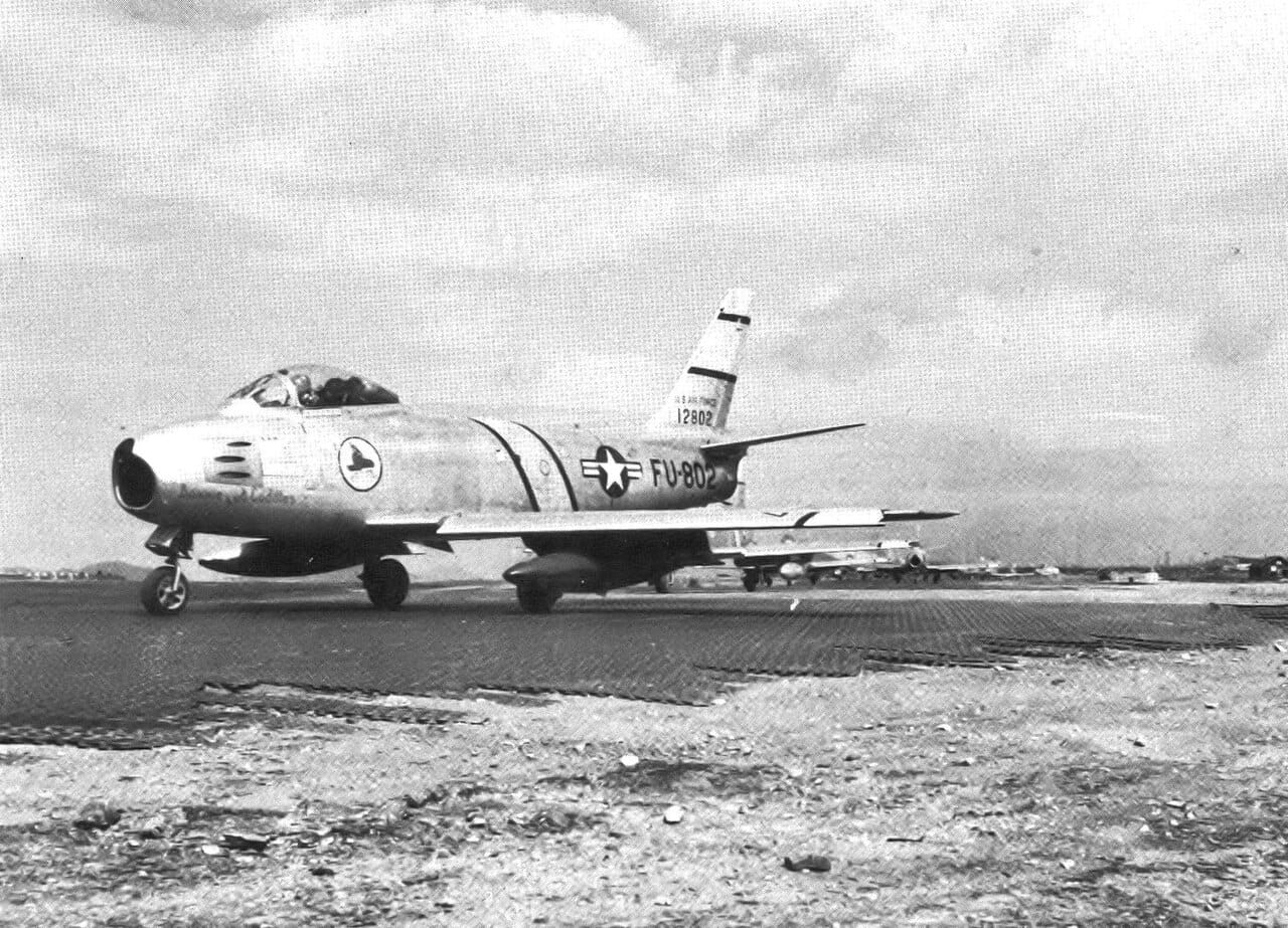 F-86E Sabre jet fighter in Korean War