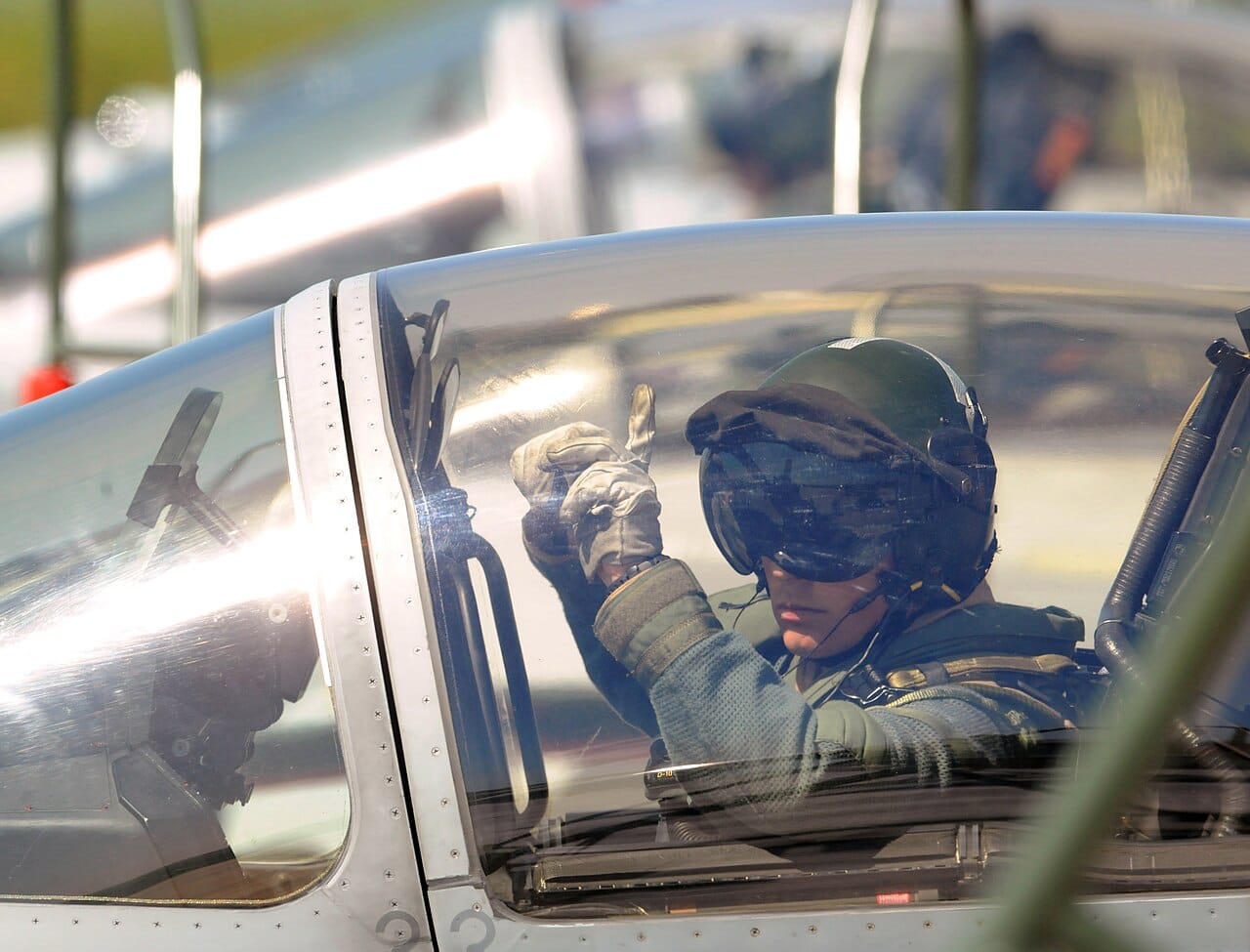 RAF Tornado pilot prepares for a mission over Libya