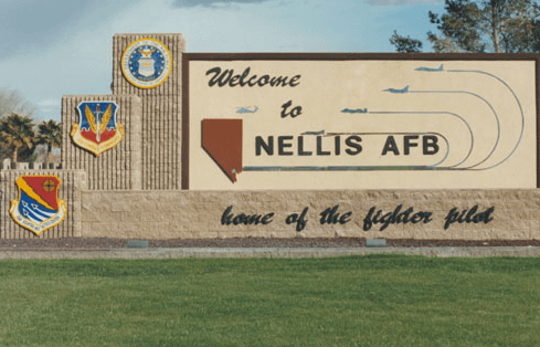 Nellis AFB entrance.